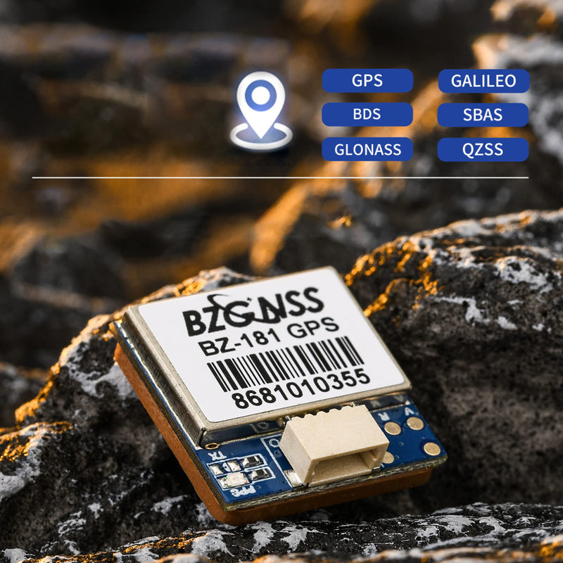 BZGNSS BZ-181 FPV GPS Module - Dual Protocol Drone GPS for RC FPV Drone Racing Fixed-Wing Long-Range Flight Compatible with F405 F722 Flight Controller by Speedybee