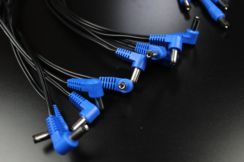 [AUSTRALIA] - 10 Pack Effects Pedal DC Power Patch Cables Cords Pedalboard 5.5mm / 2.1mm 18AWG 