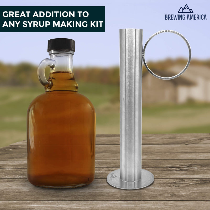 Maple Syrup Hydrometer Test Cup for Sugar and Moisture Content Measurement for Consistently Delicious Pure Syrup - Stainless Steel - 10 Inches Tall