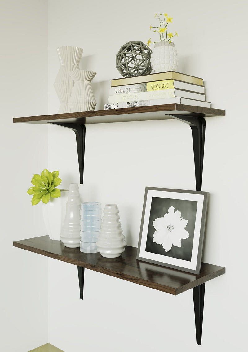 National Hardware N218-974 211BC Shelf Bracket in Black,10" x 12"