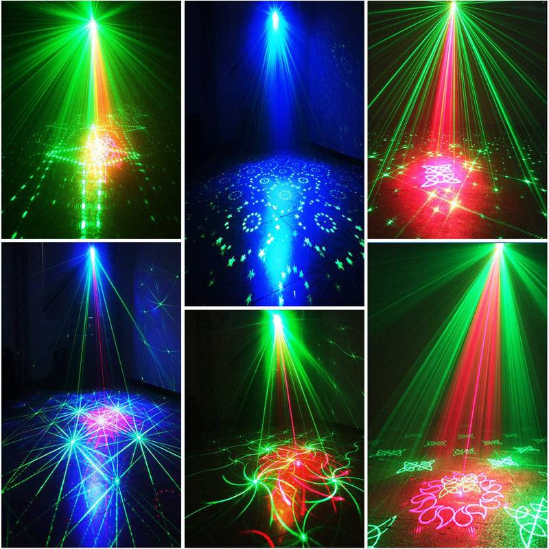 Party Lights, Dj Disco Lights, RGB 3 Lens DJ Strobe Light Sound Activated Projector for Christmas Halloween Decorations Gift Birthday Wedding Karaoke KTV Bar (Background Version)