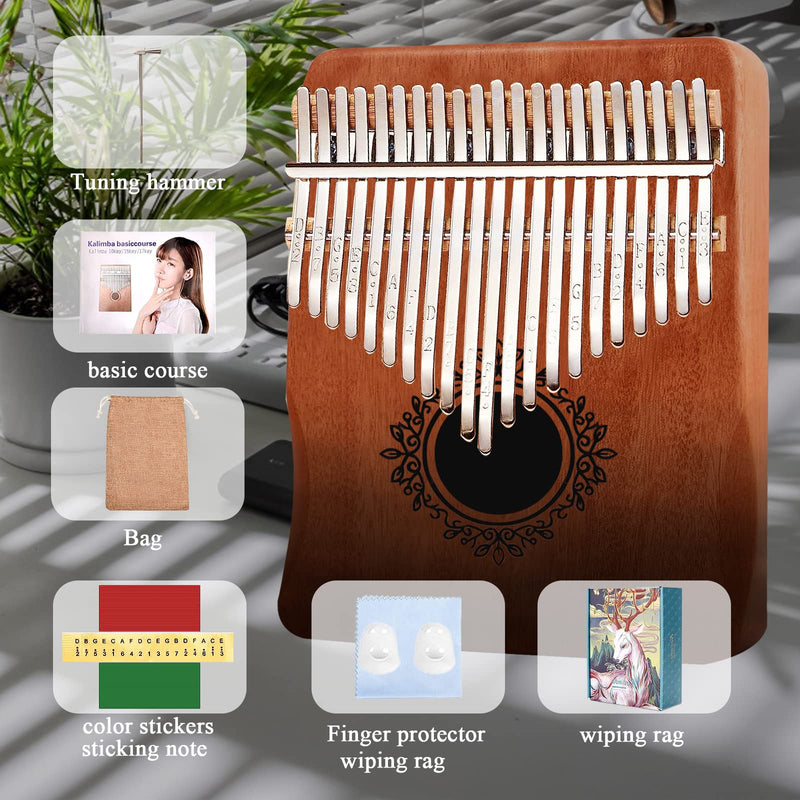 Kalimba Thumb Piano 21 Keys, Portable Kalimba Thumb Piano, Thumb Piano for Adults, Kids and Beginners.