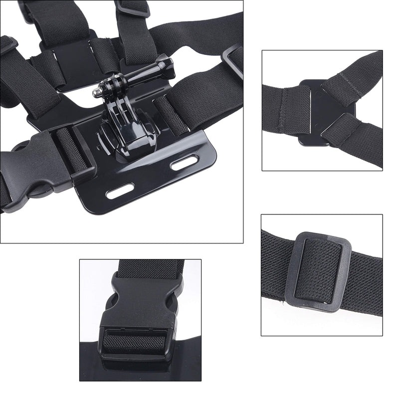 Kare & Kind Chest Mount Harness Compatible with GoPro Hero7, 6, 5, 4, Hero Session, Black, Silver, Hero+, LCD, Hero3+, 3, 2, 1, DJI OSMO Action - Adjustable Chest Strap - for Action Sports and Outdoor