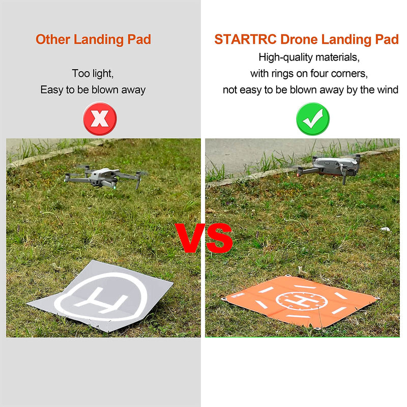 STARTRC Drone Landing Pad Pro, Universal Waterproof Portable Fast-Foldable Helipad for DJI Air 2S/Mavic Mini 2/Mavic Air 2/Mavic 3/Mavic 2/Holy Stone/DJI FPV Drone/RC Quadcopters (20-inch)