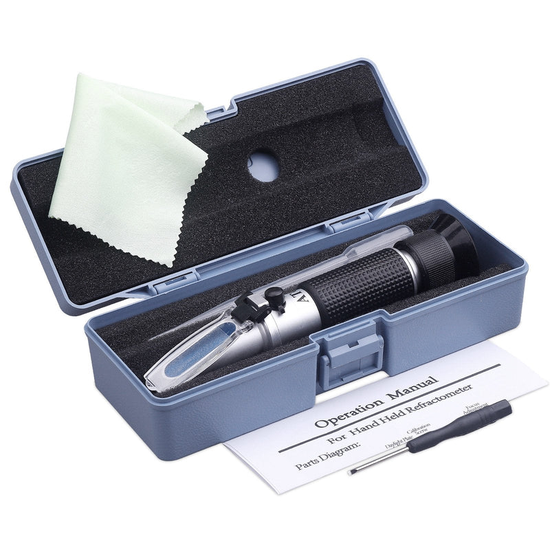 Honey Refractometer with ATC - Tiaoyeer Refractometer for Honey Moisture, Brix and Baume, 58-90% Brix Scale Range Honey Moisture Tester (Honey Refractometer) Honey Refractometer