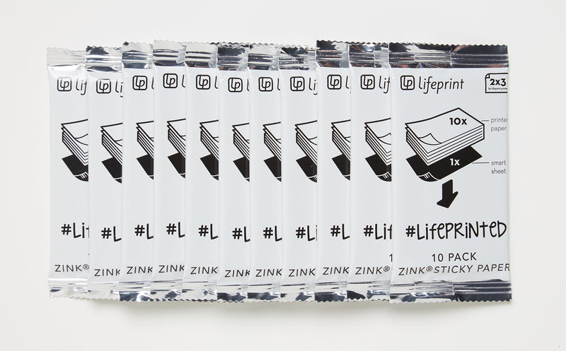 Lifeprint 110 pack of film for Lifeprint Augmented Reality Photo AND Video Printer. 2x3 Zero Ink sticky backed film 110-pack