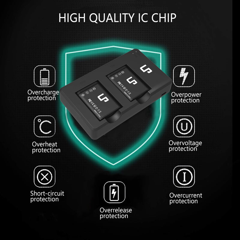 NP-BX1 Battery Charger Pack, LP 2-Pack Battery & Dual Slot Charger, Compatible with Sony Cyber-Shot DSC-RX100 VII, RX100 V, RX100 IV, RX100 III, RX100 II, RX100M II, RX100 HX300, RX1 &More