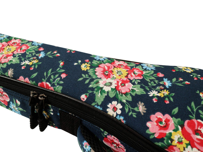 [AUSTRALIA] - MUSIC FIRST Original Desgin, Cotton Canvas" Dark Night Garden" Floral Patterned Ukulele Case, Ukulele Bag, Ukulele Cover (Fit for 23~24 inch Concert Ukulele) Fit for 23~24 inch Concert Ukulele 