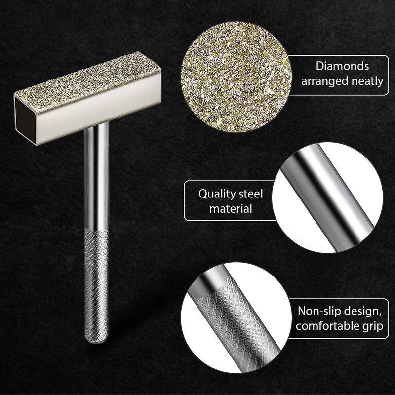 3 Pieces Grinding Wheel Dresser Diamond Grinding Wheel Dresser Stone Dresser Bench Grinder Dressing Tool for Grinding Deburring Wheels, Silver