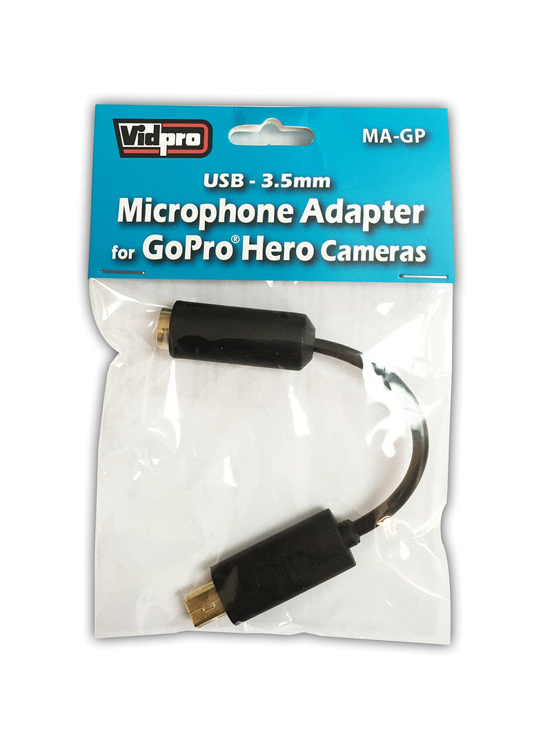 Microphone Adapter for GoPro Hero3 and Hero4 Only 3.5mm to USB Mini