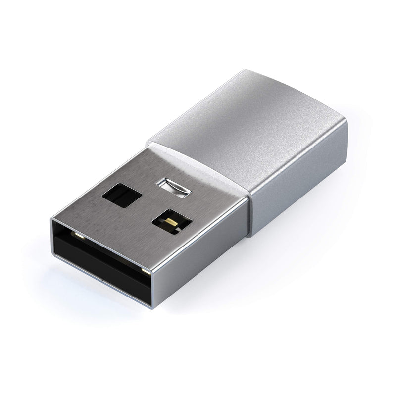 Satechi Type-A to Type-C Adapter Converter - USB-A Male to USB-C Female - Compatible with iMac, MacBook Pro/MacBook, Laptops, PC, Computers and More (Silver) Silver