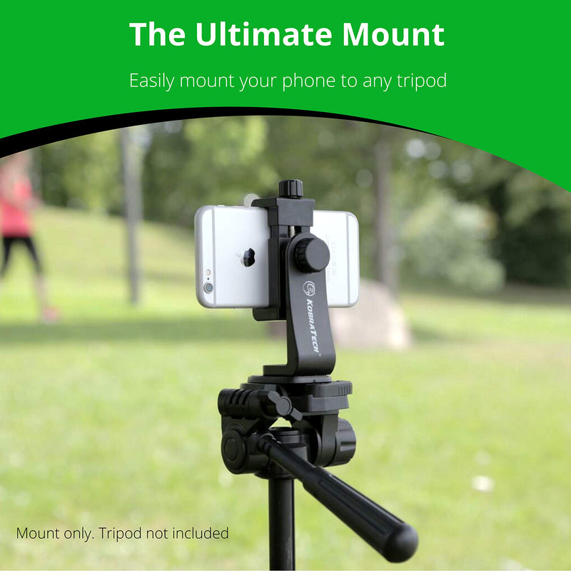 KobraTech Cell Phone Tripod Mount - UniMount 360 Universal iPhone Tripod Mount Adapter with Remote
