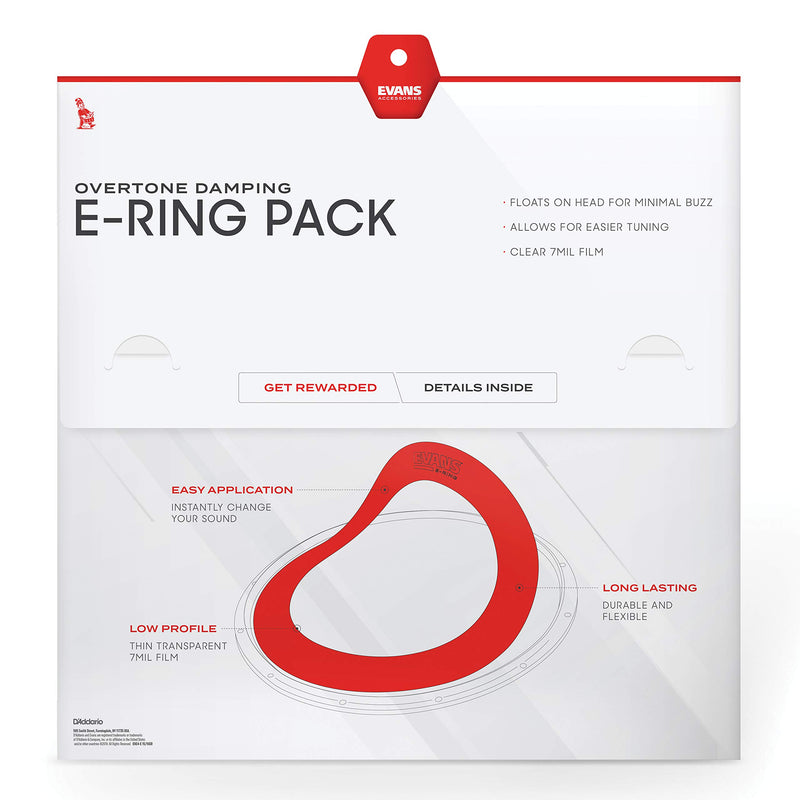 Evans E-Ring Pack, Rock-10, 12", 14", 16" (ER-ROCK) Pre-Packs - Rock 10", 12", 14", 16"