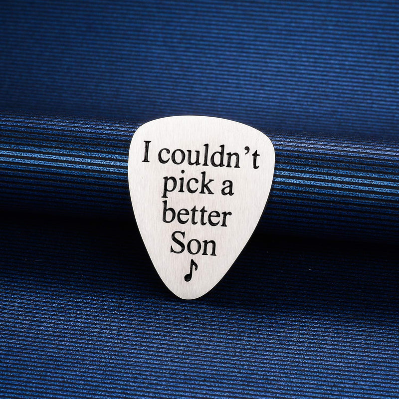 Guitar Pick Gift for Son From Mom Dad Gifts for Musician Guitar Player Inspirational Graduation Christmas Birthday Gifts