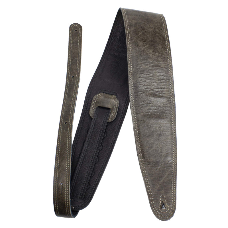 Perri’s Leathers Ltd.- Guitar Strap- Leather- Padded- Mahogany- Adjustable- for Acoustic/Bass/Electric Guitars (BM35PD-7136) Vintage Brown