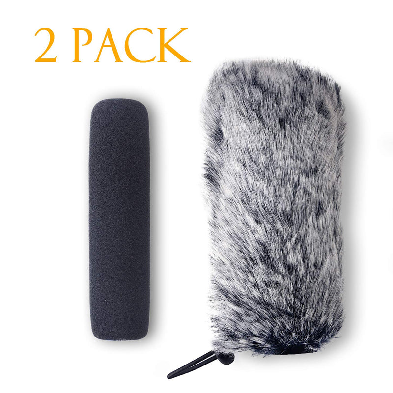 [AUSTRALIA] - SUNMON Windscreen Muff and Foam for Rode VideoMic Go Mic Camera Microphone, DeadCat Go Indoor Outdoor Microphone Windshield (2 PACK) FurFoamKit 