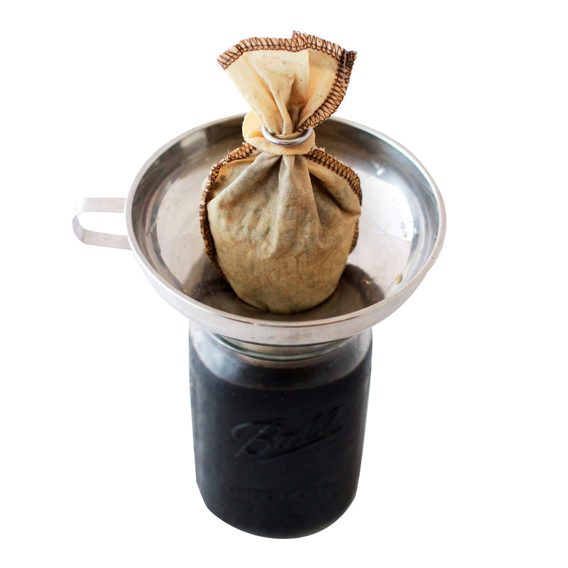 CoffeeSock ColdBrew Filter - GOTS Certified Organic Cotton Reusable Coffee Filter (CB64-01) 64 OUNCE