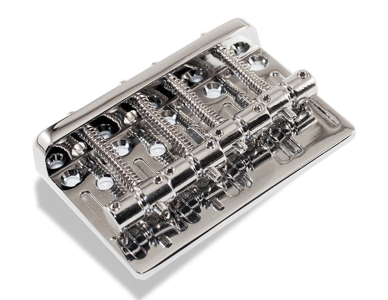 Bass Guitar Bridge 57 Millimeter 4 String Thru Body or Bridge Chrome