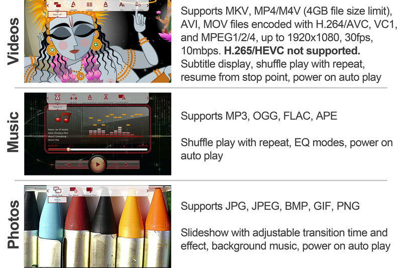 [AUSTRALIA] - Micca Speck G2 1080p Full-HD Digital Media Player for USB Drives and SD/SDHC Cards, Digital Signage, H.264/AVC MP4 MKV Videos MP3 Music JPG Photos, HDMI and AV Output, Auto Play and Resume Speck G2 Full-HD 