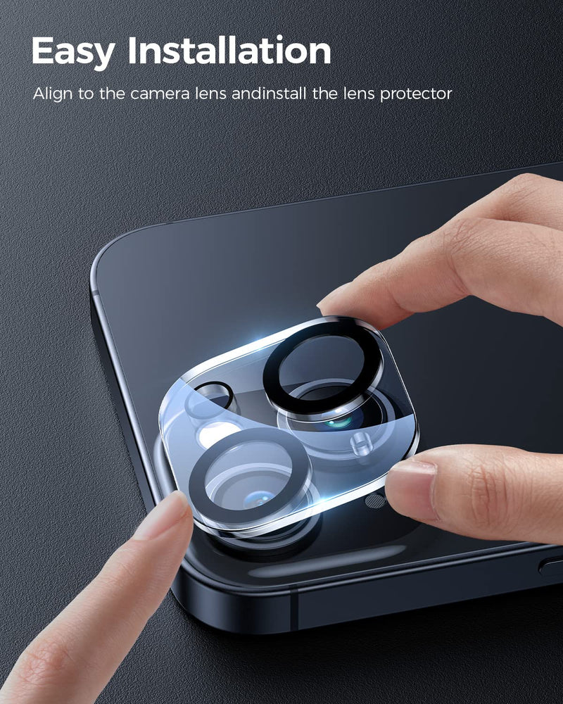 Uniwit [3 Pack] Camera Lens Protector designed for iPhone 14/14 Plus,9H Tempered Glass,Anti-Scratch,Case Friendly,Night Circle,No-Bubble HD Clarity,Full Cover