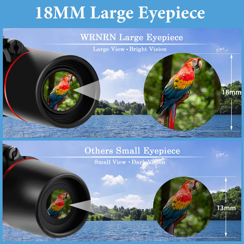 [AUSTRALIA] - WRNRN 12X30 Small Binoculars for Adults Kids, Large Eyepiece Compact Binocular with Clear Vision, Lightweight Mini Binoculars for Travel Opera Theater Hiking Bird Watching Football 