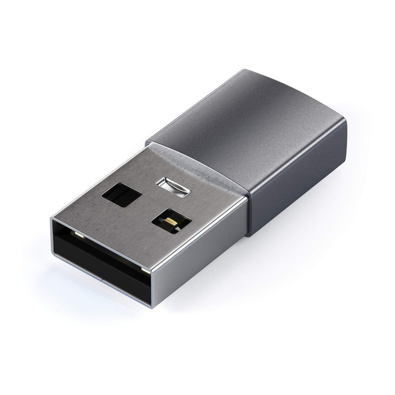 [AUSTRALIA] - Satechi Type-A to Type-C Adapter Converter - USB-A Male to USB-C Female - Compatible with iMac, MacBook Pro/MacBook, Laptops, PC, Computers and More (Space Gray) Space Gray 