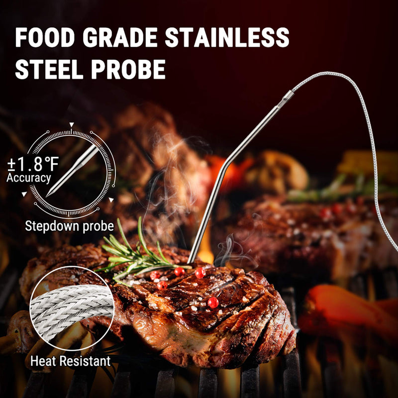 ThermoPro TP06S Digital Grill Meat Thermometer with Probe for Smoker Grilling Food BBQ Thermometer