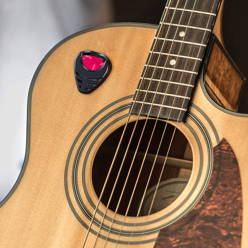 [AUSTRALIA] - PERFORMORE Guitar Pick Holder, Stick-on Holders Black Plastic with Adhesive Back, Easy to Attach on Guitar, Suitable for Acoustic Electric Guitar Bass Ukulele,10 Pcs Assorted Guitar Picks Included 