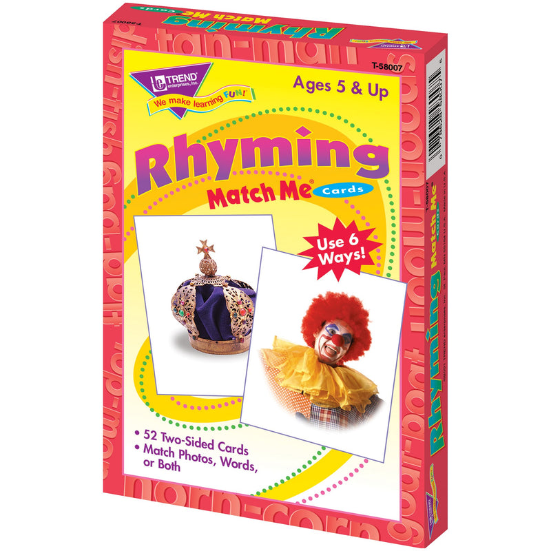 Trend Rhyming Words Match Me Flash Cards