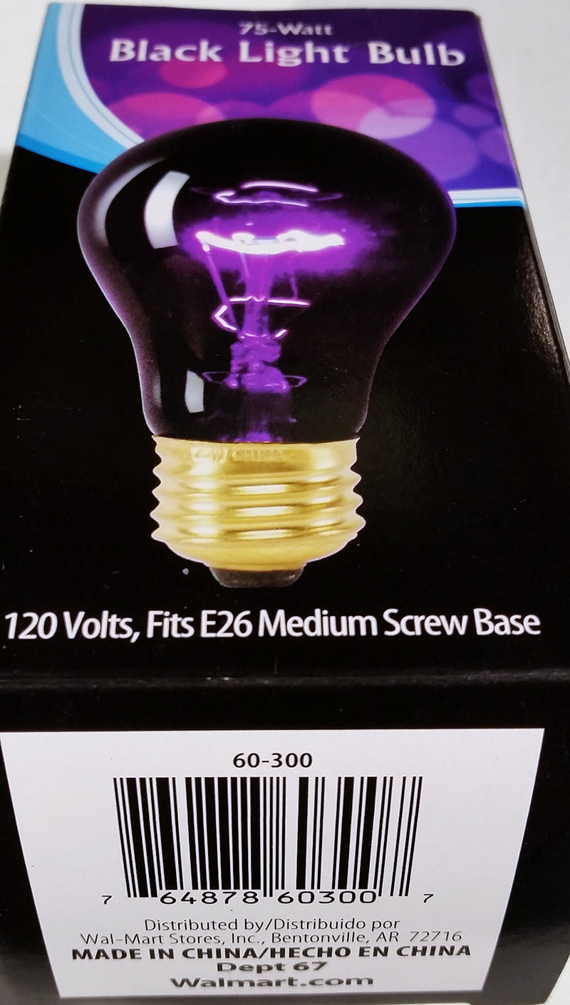 [AUSTRALIA] - Wall-Mart Black Light Bulb, 75Watt 
