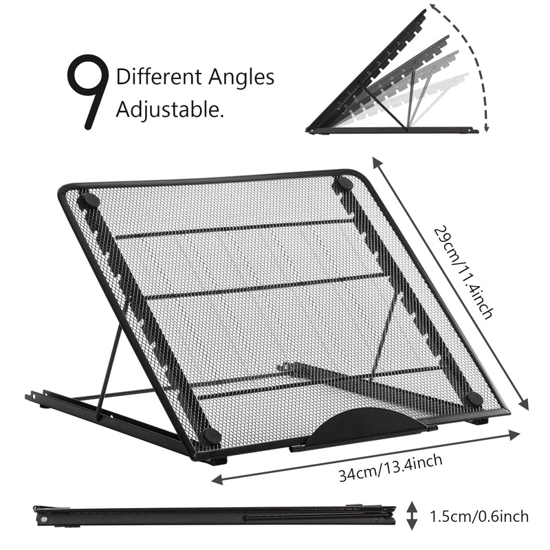 Light Box Stand, Large Size Ventilated Adjustable Laptop Pad Stand, Multifunction Skidding Prevented Tracing Metal Holder for Laptop A3 A4 LED Tracing Light Pad & Diamond Painting