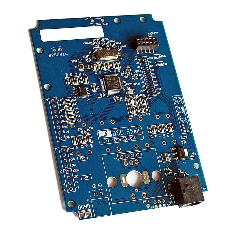JYETech 'DSO Shell' Oscilloscope DIY Kit w/Enclosure, 100MHz Probe, Clip Probe & ESD-Safe Silicone Mat