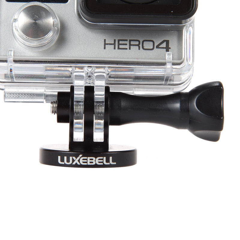 Luxebell Tripod Mount Adapter Aluminum Monopod Head for Gopro Hero 8 7 6 5 4 Max Fusion Session Black Silver Hero+ LCD 3+ 3 2 and Geekpro