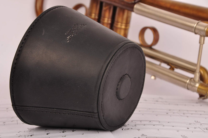 Trumpet magnetic mute, lightweight leather mute for jazz and classical trumpeters MG Leather Work (Trumpet, Black) Trumpet