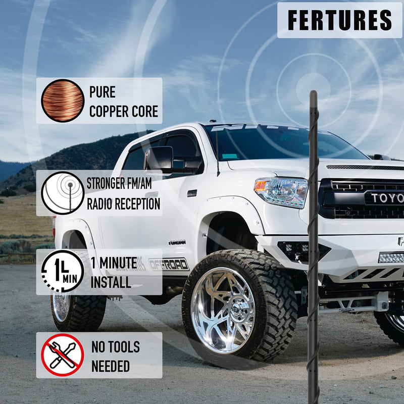 [AUSTRALIA] - KSaAuto 16 Inch Antenna for Toyota Tundra 2000-2022 Toyota Tacoma 1995-2015, Toyota Fj Cruiser 2007-2015, Stubby Car Truck Antenna Toyota Tundra Tacoma Accessories 