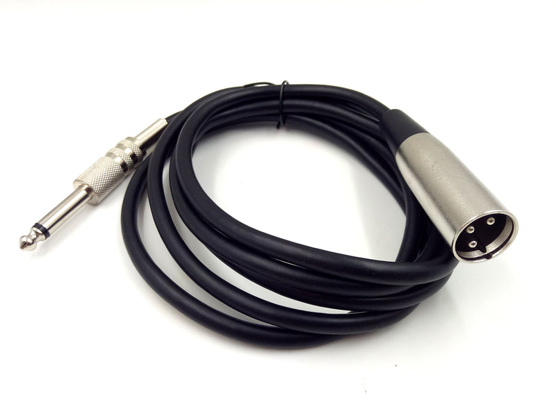 Haokiang 6 Feet XLR 3 Pin Male to 6.35mm 1/4" Mono Male Microphone Cable
