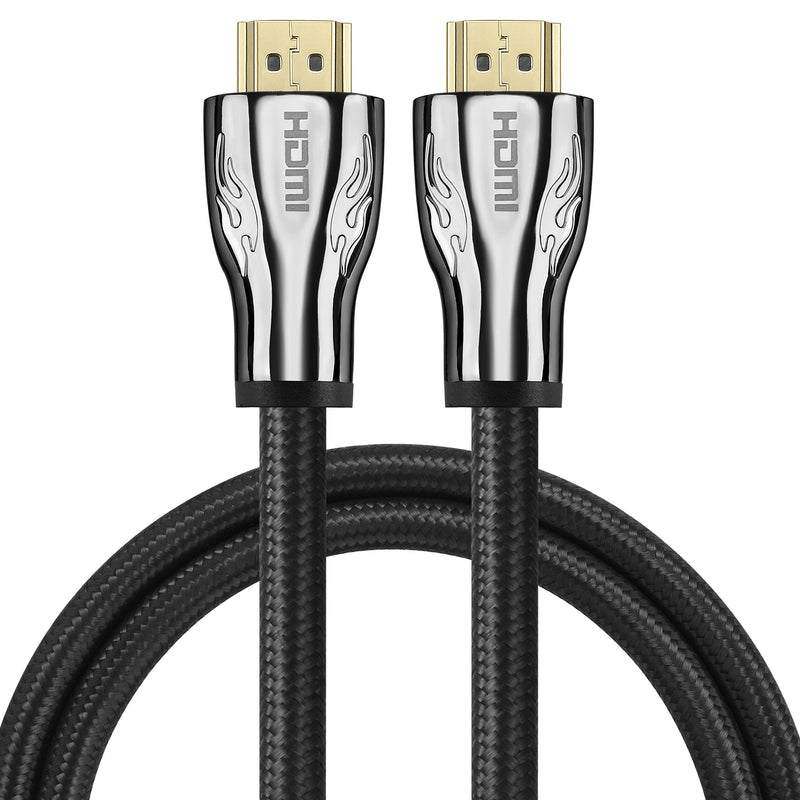 A-tech High Speed 26AWG Braided Cord HDMI 2.0 Cable 25ft 24Gbps [Supports 4K 2160p, HD 1080p, 3D, Ethernet] Audio Return Video for PC, 3D Television, Xbox360, PS3/4, Apple TV and More 25Feet