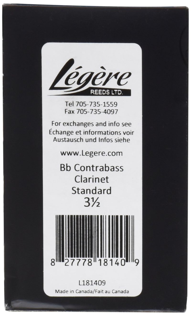Legere Bb Contrabass Clarinet Reed, 3-1/2 (BBCB3.5)