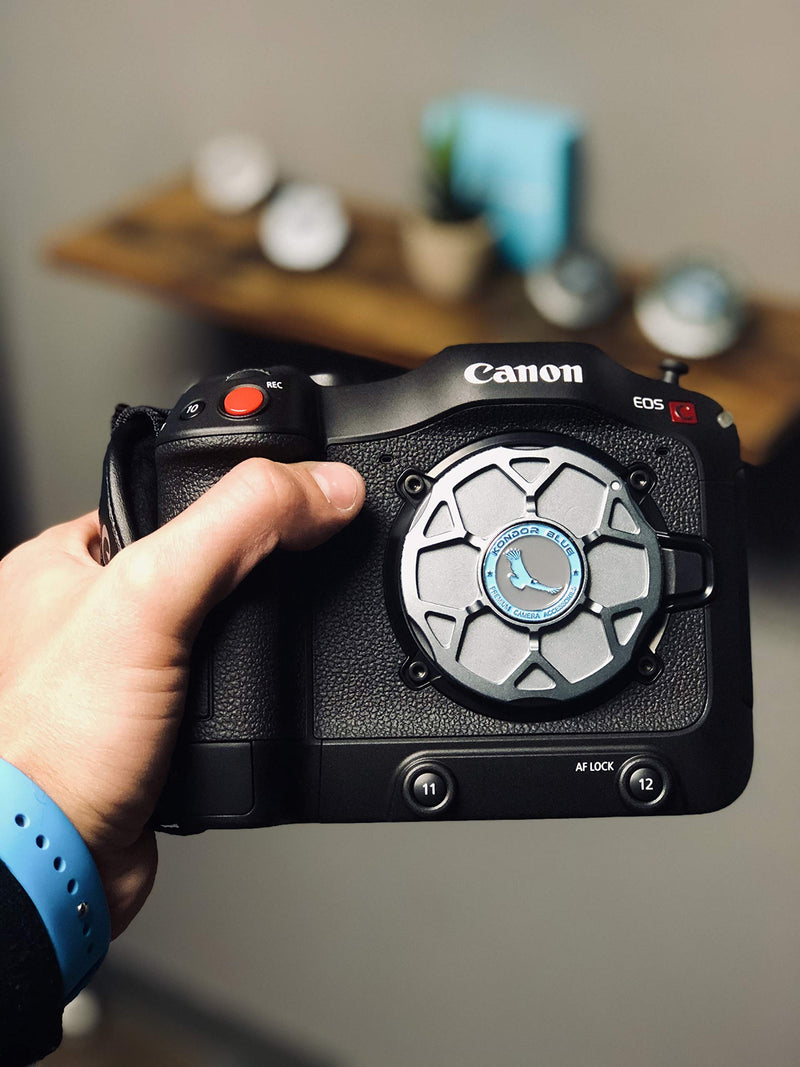 KONDOR BLUE RF Cine Cap Compatible with Canon | Metal Body Cap for Camera Lens Port | Protect Sensor and Port from Dust and Scratches | Aerospace Grade Aluminum