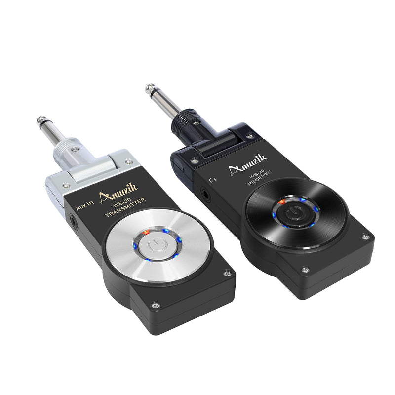 [AUSTRALIA] - Amuzik 2.4G Rechargeable Guitar Wireless Transmitter Receiver Wireless Guitar System with 8 Hours Working Time WS-20 