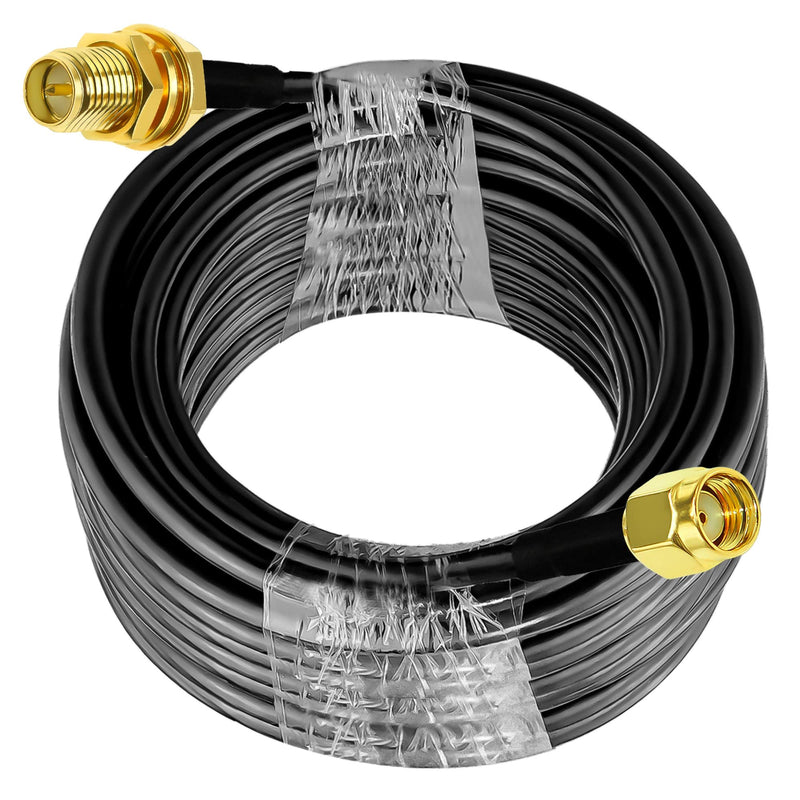 RP SMA Cable RG58 49.2 FT(15M) TUOLNK RP-SMA Female to RP-SMA Male Extension Cable 50ohm for Outdoor Antenna RPSMA Coax Cable 49.2ft