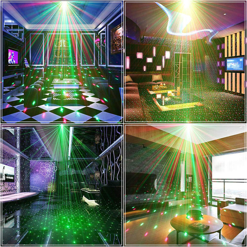 [AUSTRALIA] - Party Lights,Disco DJ Lights Rave Stage Lighting Projector Effect Sound Activated Flash Strobe Light with Remote Control for Parties Home Show Bar Club Birthday KTV DJ Pub Karaoke Christmas Holiday 