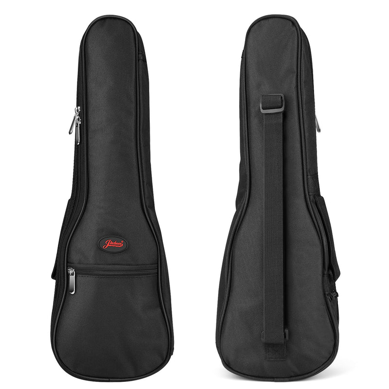 Flexzion Ukulele Gig Bag - Uke Backpack Storage Soft Case (23 Inch, Black) Waterproof w/Carrying Handle, Pocket & Adjustable Shoulder Strap, Music Accessories for Concert Tour Travel 23 in