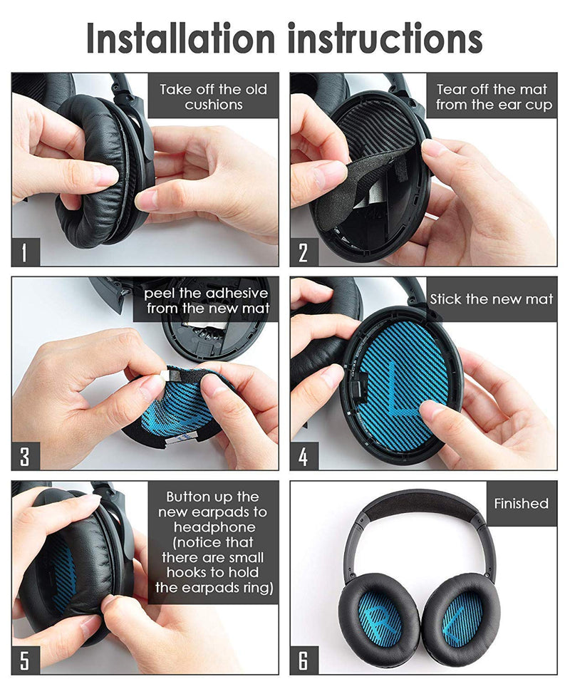 [AUSTRALIA] - Replacement Ear Pad Cushion Memory Foam Ear Cup Repair for Bose Headphones Quiet Comfort 2 Qc2, Qc15, 25 Qc25, Ae2, Ae2I, Ae2W Headphone (Black 2) Black 2 