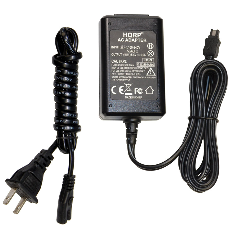 HQRP AC Adapter Charger Works with Sony AC-L200 HandyCam HDR-CX130 HDR-CX160 HDR-CX180 HDR-PJ10 HDR-HC28 DCR-PC55 DCR-SR20 HDR-CX500 HDR-CX505 DCR-SR7 DCR-SR8 DCR-SR68 HDR-TG5 Camcorder