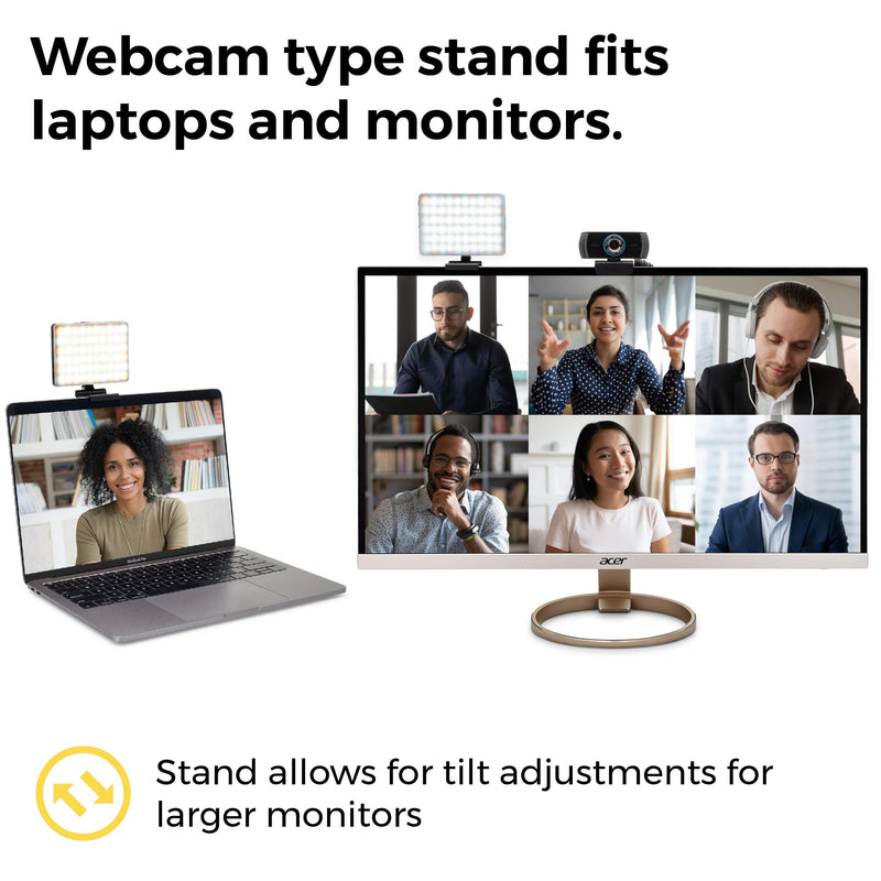 [AUSTRALIA] - HumanCentric Video Conference Lighting Kit, Camera Light for Zoom Meetings, Streaming Video Face Light, Easy Setup for Remote Work, Computer Monitor or Laptop Light for Video Conferencing 