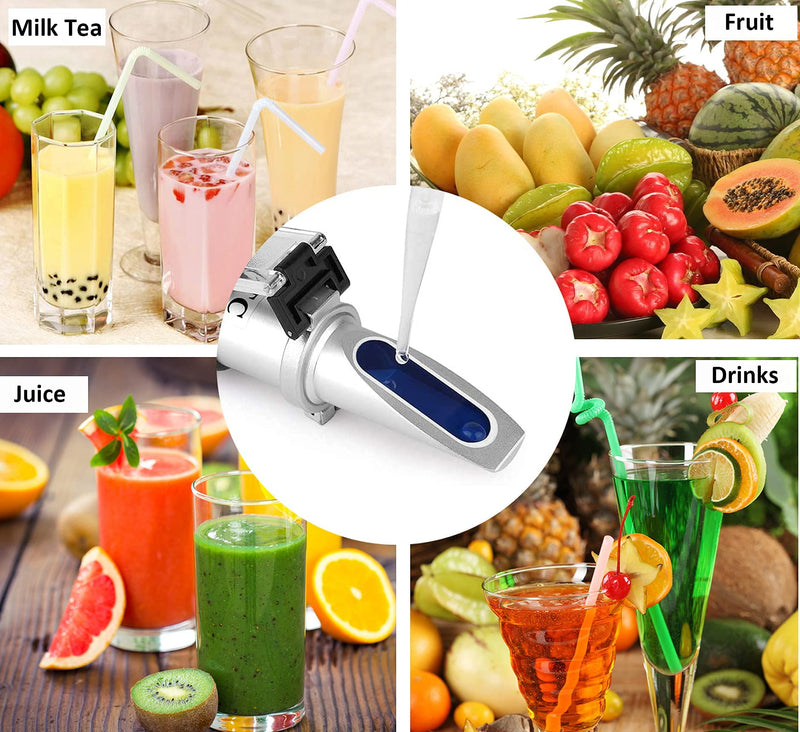 Brix Refractometer 0-32% Brix Meter Refractometer for Sugar, Portable Brix Hydrometer Tester for Measuring Sugar Content in Fruit, Saccharimeter Refractometer for Replacement Sugar Hydrometer Brix Refractometer