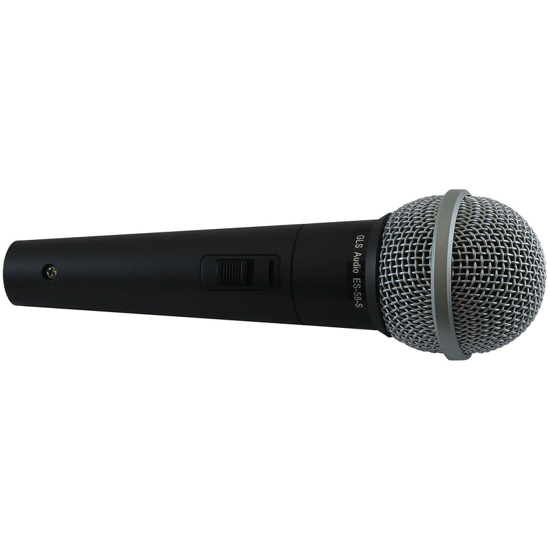 [AUSTRALIA] - GLS Audio Vocal Microphone ES-58-S & Mic Clip - Professional Series ES58-S Dynamic Cardioid Mike Unidirectional (With On/Off Switch) 