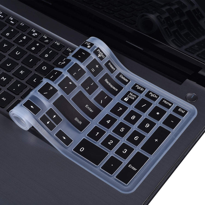 CaseBuy Keyboard Cover for Old Dell Inspiron 15 3000 5000 15.6" Series / Dell G3 G5 G7 15.6" Series / 17.3" Dell G3 Series / Insprion 17 7786 / Inspiron 17 5000 Series (with Numeric Keypad), Black