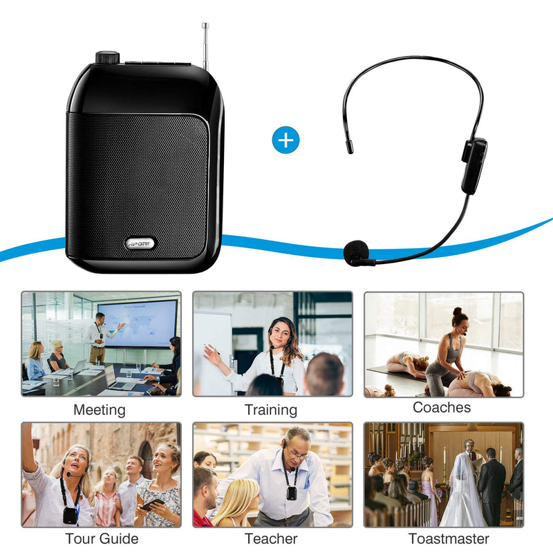 Portable Wireless Voice Amplifier For Train Teaching Guiding Speaker+Microphone